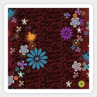 Colorful floral pattern Sticker